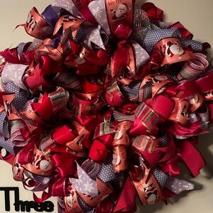 Festive Pink and Purple Holiday Wreath